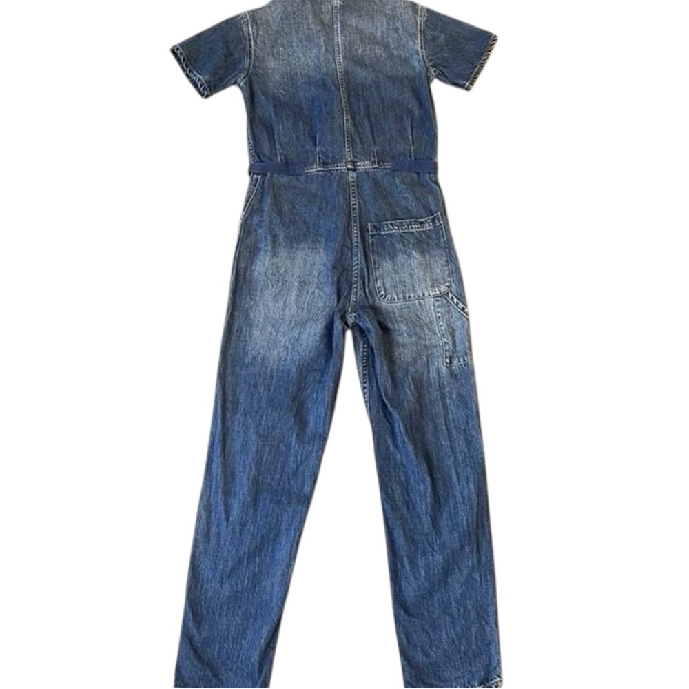 Pistola Grover Jumpsuit - Medium Denim Coverall Utility Boiler Suit SZ Small👖💙 - Picture 3 of 8
